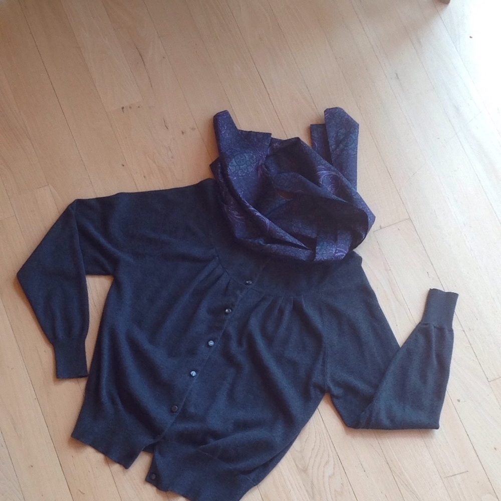 Envision studio gray cardigan, EUC, XL